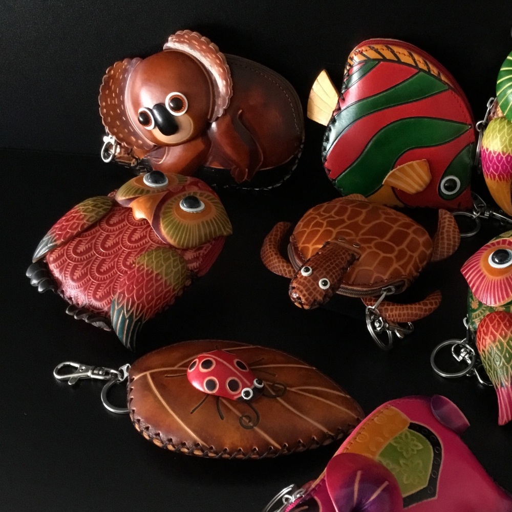 🐨HANDMADE LEATHER ZIP MINI BAGS🦉 - Picture 7 of 8